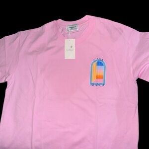 Pink Casablanca Tennis Club Graphic T-Shirt
